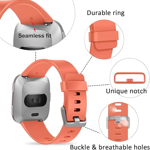 Vista 19 de Wepro - Correas para reloj inteligente, compatibles con Fitbit Versa, Versa 2 y Versa Lite SE, para mujeres y hombres, pequeños y grandes, Azul Azul