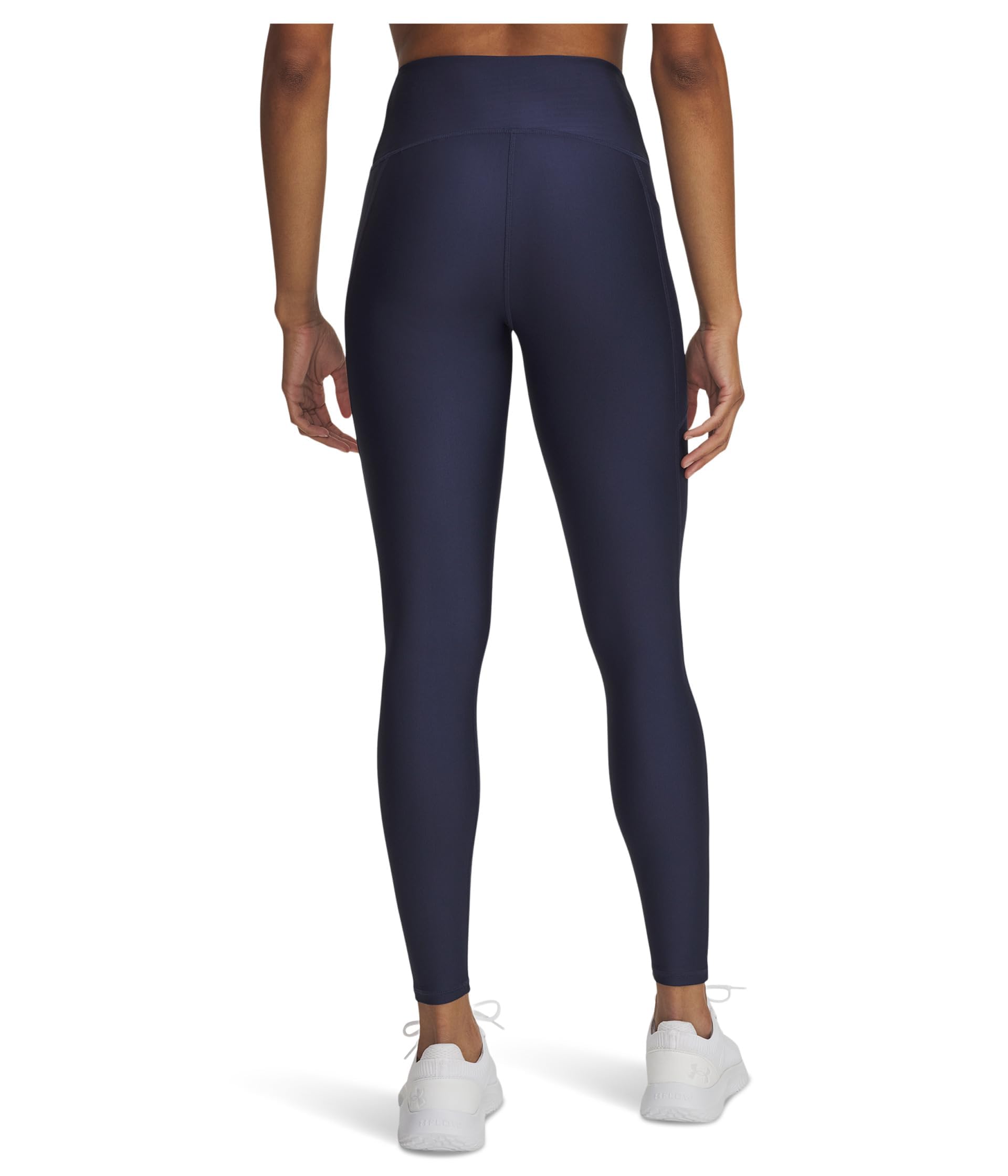 Under Armour Tech High Rise Leggings, (403) Blu Marino Lavato / / Bianco, Medium Corto Donna