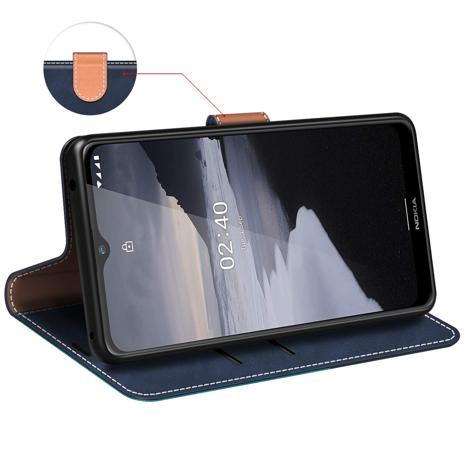 Hülle Für Nokia 2.4 – Klappcase Mit Standfunktion, Kartenfach & Rosenmuster, 360° Schutz
