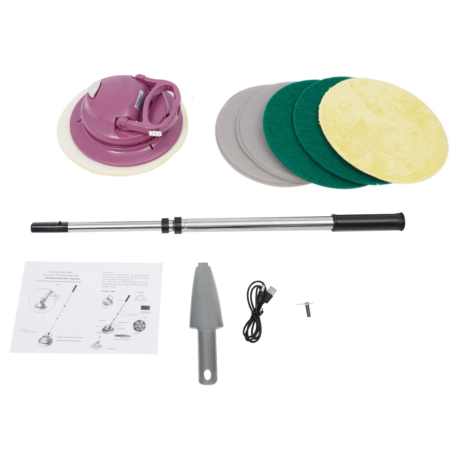4 Panni Di Ricambio Per Mop Elettrico - 16 Cm, In Microfibra, Lavabili In Lavatrice, Per Pavimenti In Legno E Piastrelle, Blu/Verde