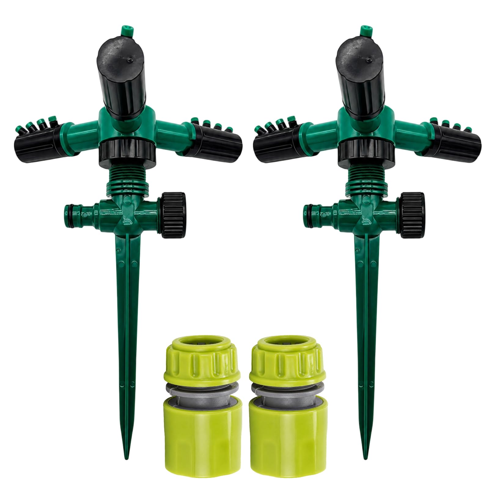 Garden Sprinkler, Lawn Water Sprinkler, Water Sprinkler for Garden, Garden Sprinkler with Rotating Function, Lawn Sprinkler with Two Adapters, Grass Watering Sprinkler for Lawn Care