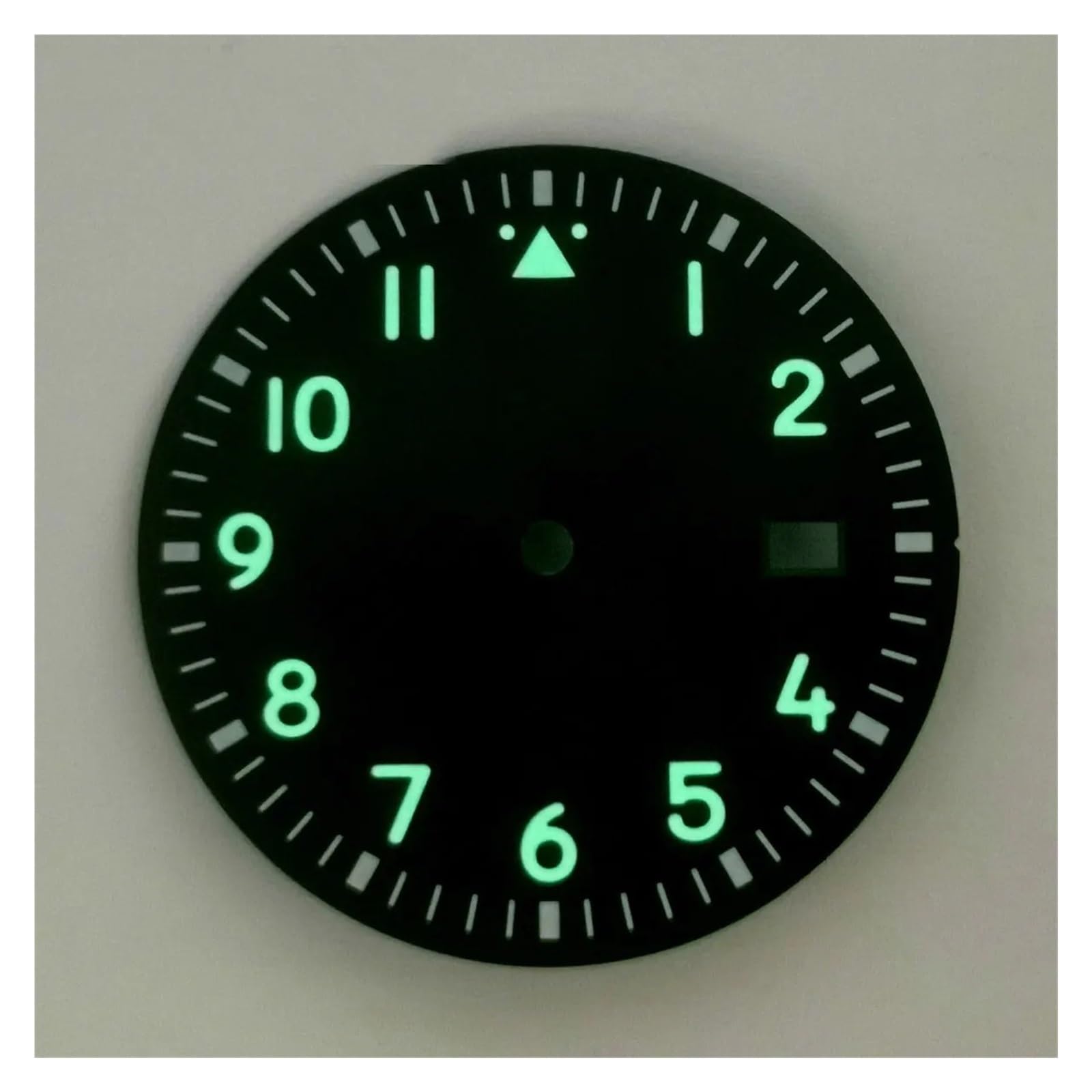 Genérico 36 mm zielona tarcza zegarka Lume Nadaje się do automatycznego ruchu NH35/36/4R