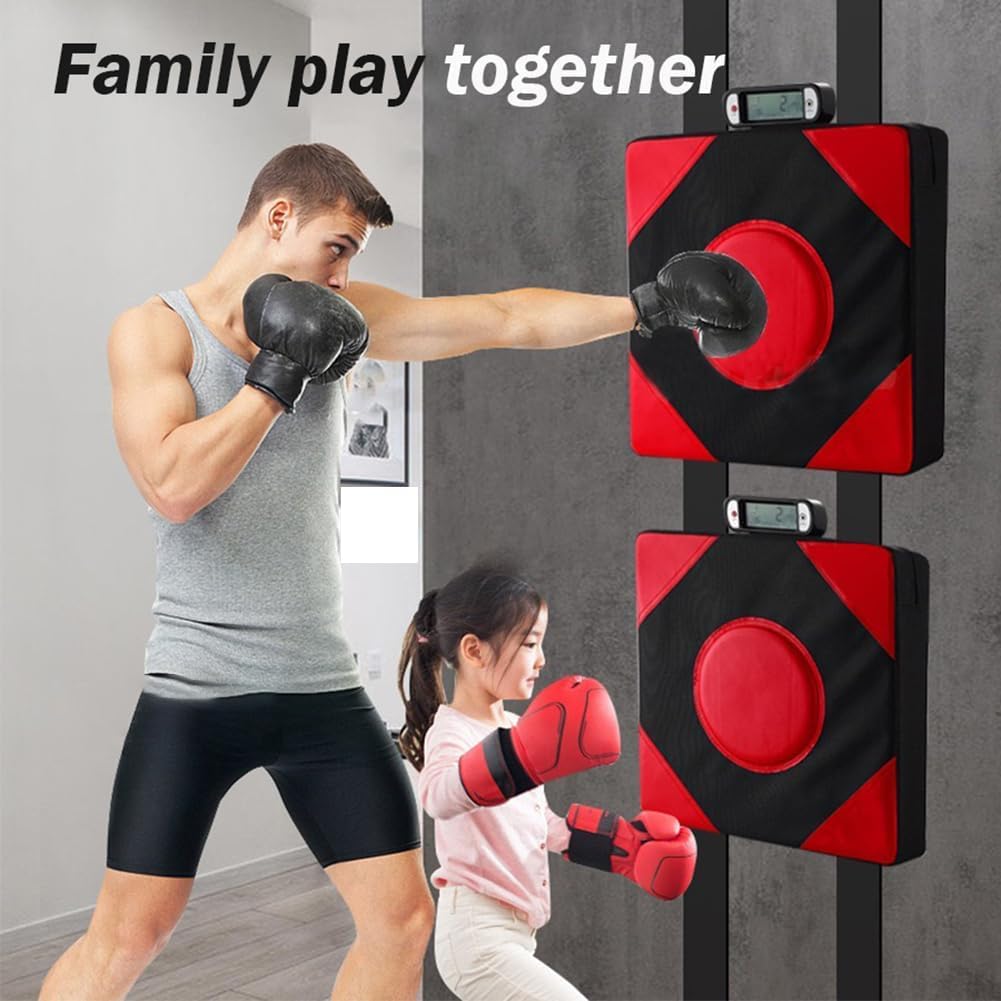Machine de Test de Force de Boxe 2 en 1 avec Compteur LED, Sac de Frappe Mural pour l;entraînement de la Force et équipement de Kickboxing pour améliorer la Coordination