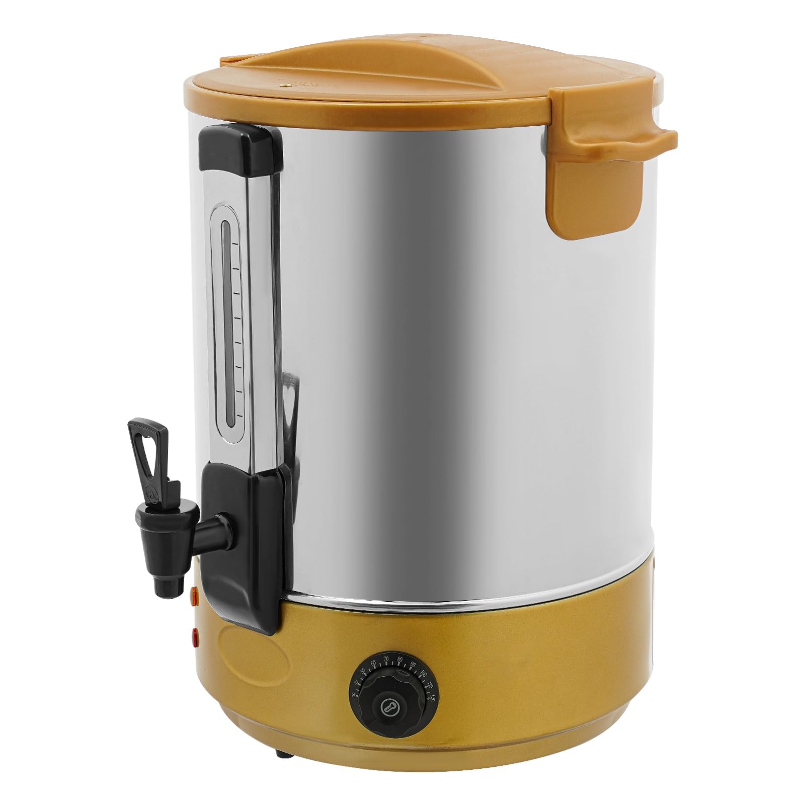 Commercial Hot Water Dispenser, 5 Gallon Stainless Steel Electric Heat Preservation Bucket, Large Hot Coffee Dispenser for Buffet, Hotel, Restaurant, Adjustable Temperature 86-230 ? (Gold)