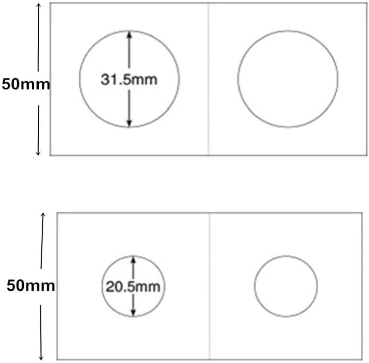 Pack of 100 Cardboard Coin Holders - Image 2