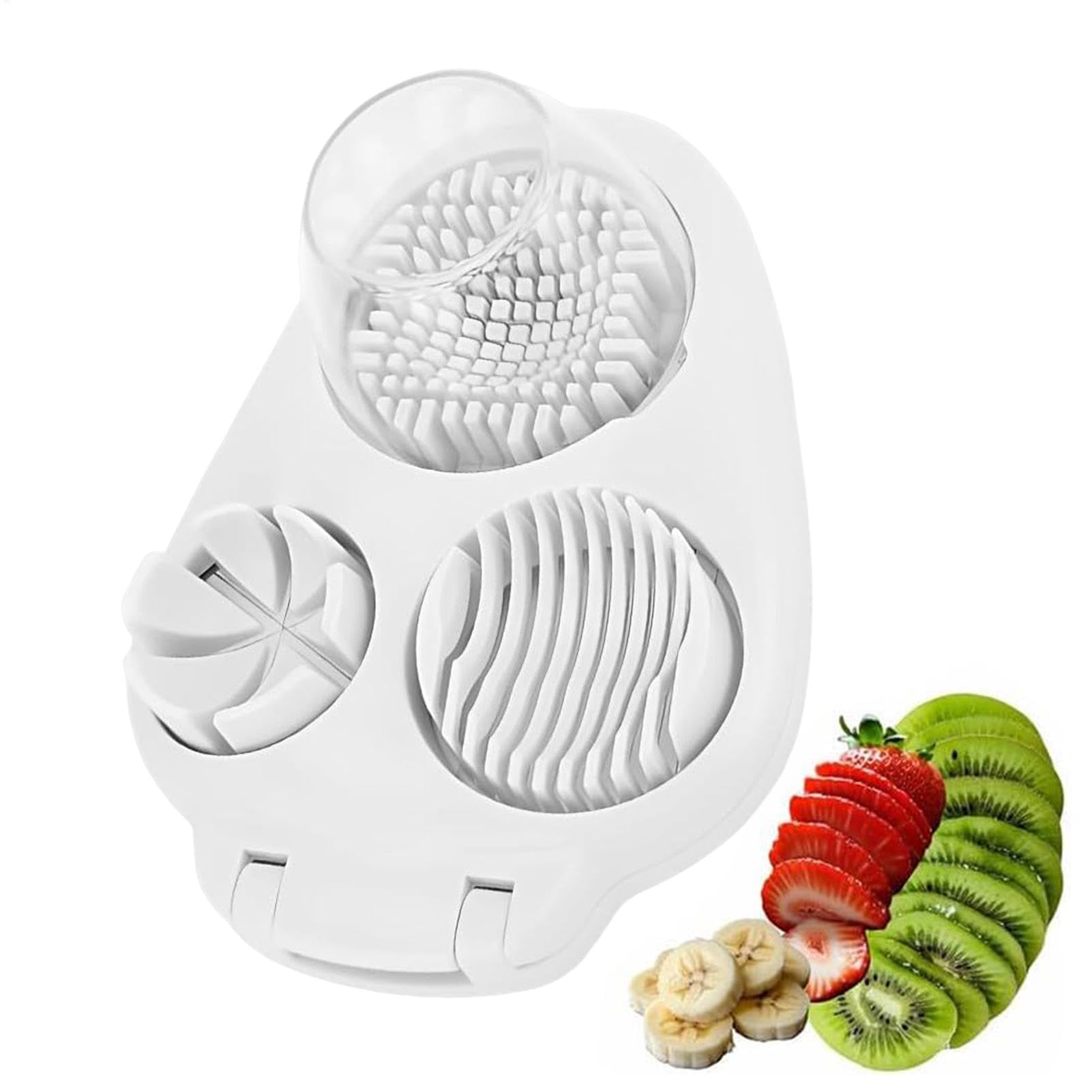Coupe-œufs pour œufs durs clicker à 3 voies robuste en acier inoxydable