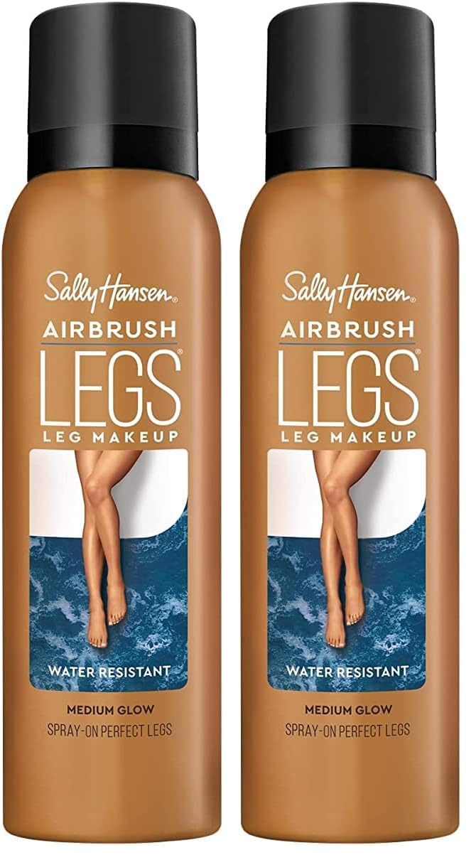 Sally HansenAirbrush Legs, Leg Spray-On Makeup, Medium Glow 4.4 Oz (Pack of 2)