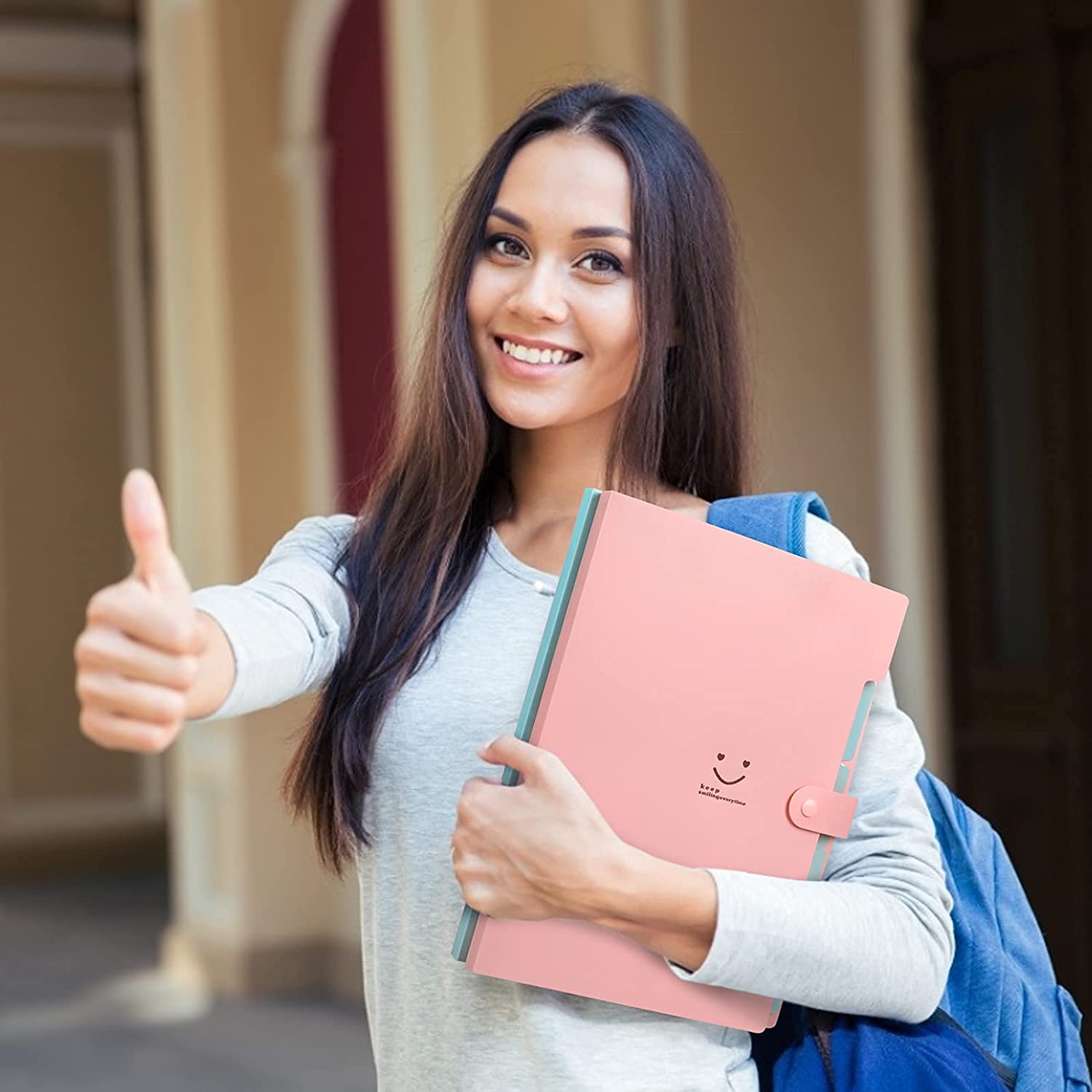 Corslet Fächermappe für Dokumente, A4-Größe, Büro, Studenten, Zertifikat, Organizer, 5 Fächer, mehrfarbig, 3 Stück