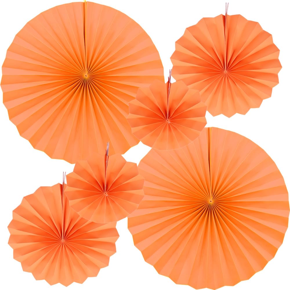 CEEYSEE 6 Pezzi Ventagli di Carta 20/30/40cm Decorazione di Festa Rotondi Fiori dei Ventagli di Carta Ghirlande di Carta Decorazioni da Appendere per Feste, Giardini e Compleanni(ZCNS