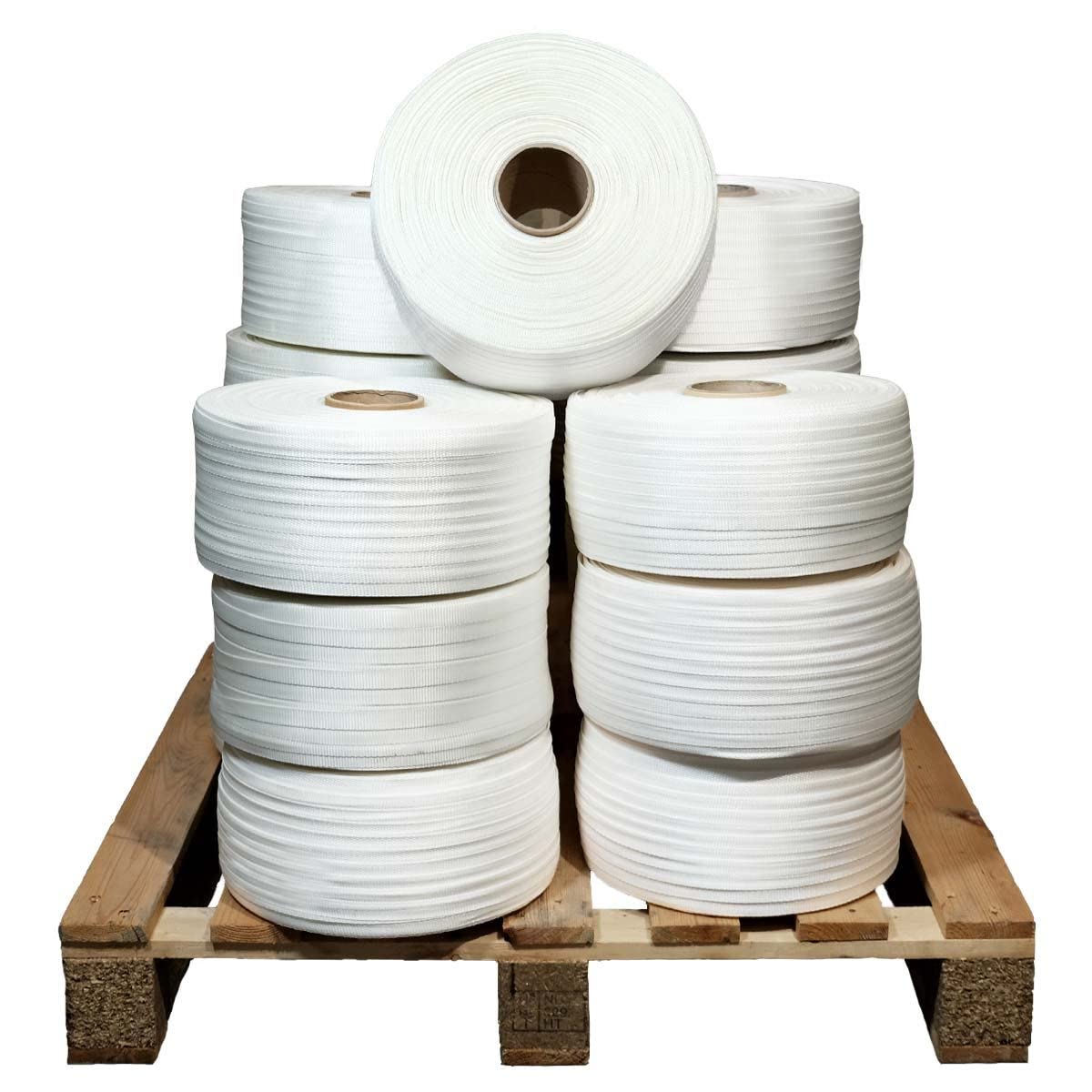 TECPLAST Lot de 25 Feuillards de cerclage tressés LFT3 16 mm x 850 m dont 5 OFFERTS - Feuillard Haute Résistance 450kg
