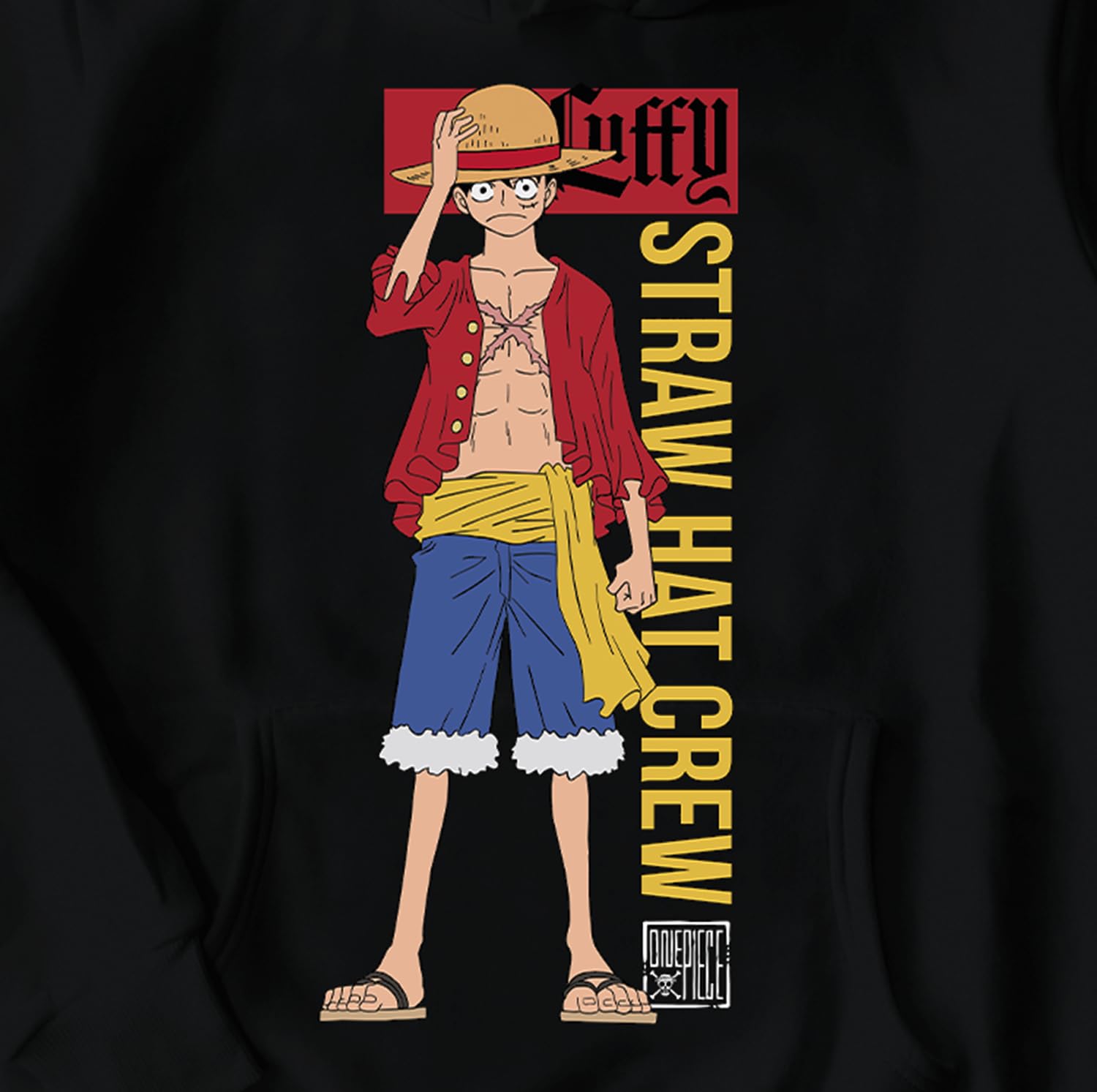 One Piece - Straw Hat Crew. Sudadera con capucha unisex de algodón. Ajuste regular para adulto y niño