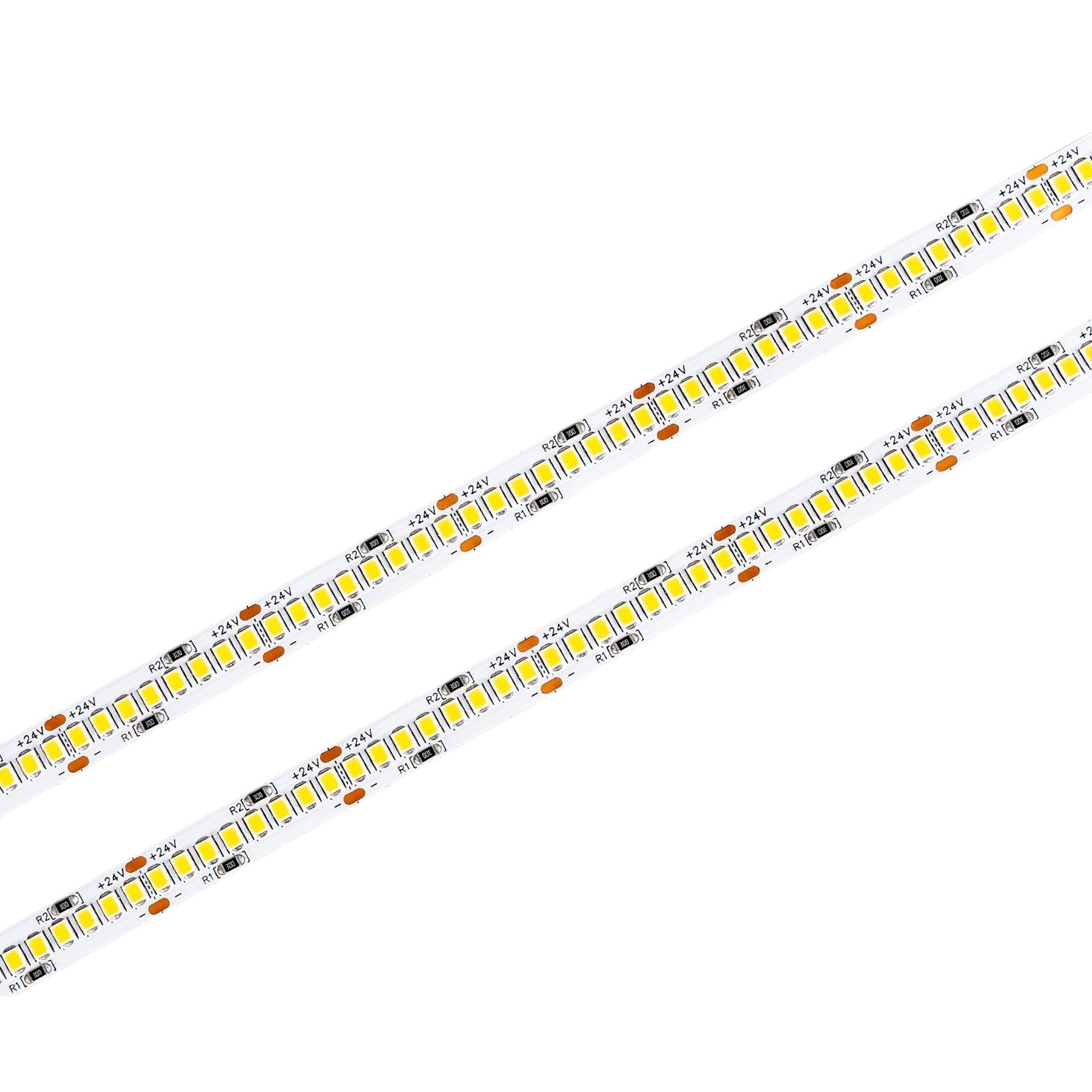 Striscia LED 24V 5 Metri, SMD 2835 240 LED/m, Bianco Caldo 3000K, 24W/m 4000LM/m, Super Luminosità 160LM/W, CRI>80 IP20, Larghezza 10mm Taglio 33mm, Dimmerabile PWM