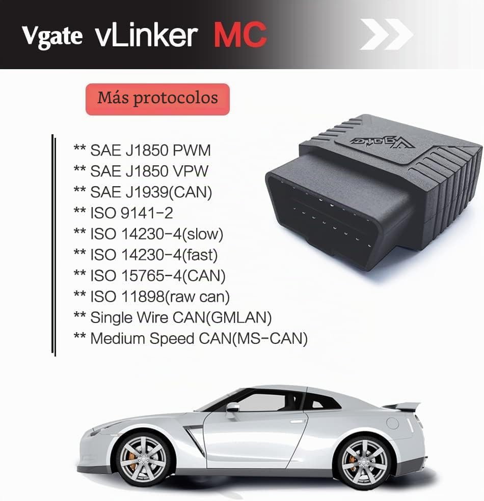 OBD2 Bluetooth vgate vLinker MC Android Windows escáner diagnóstico coche 6