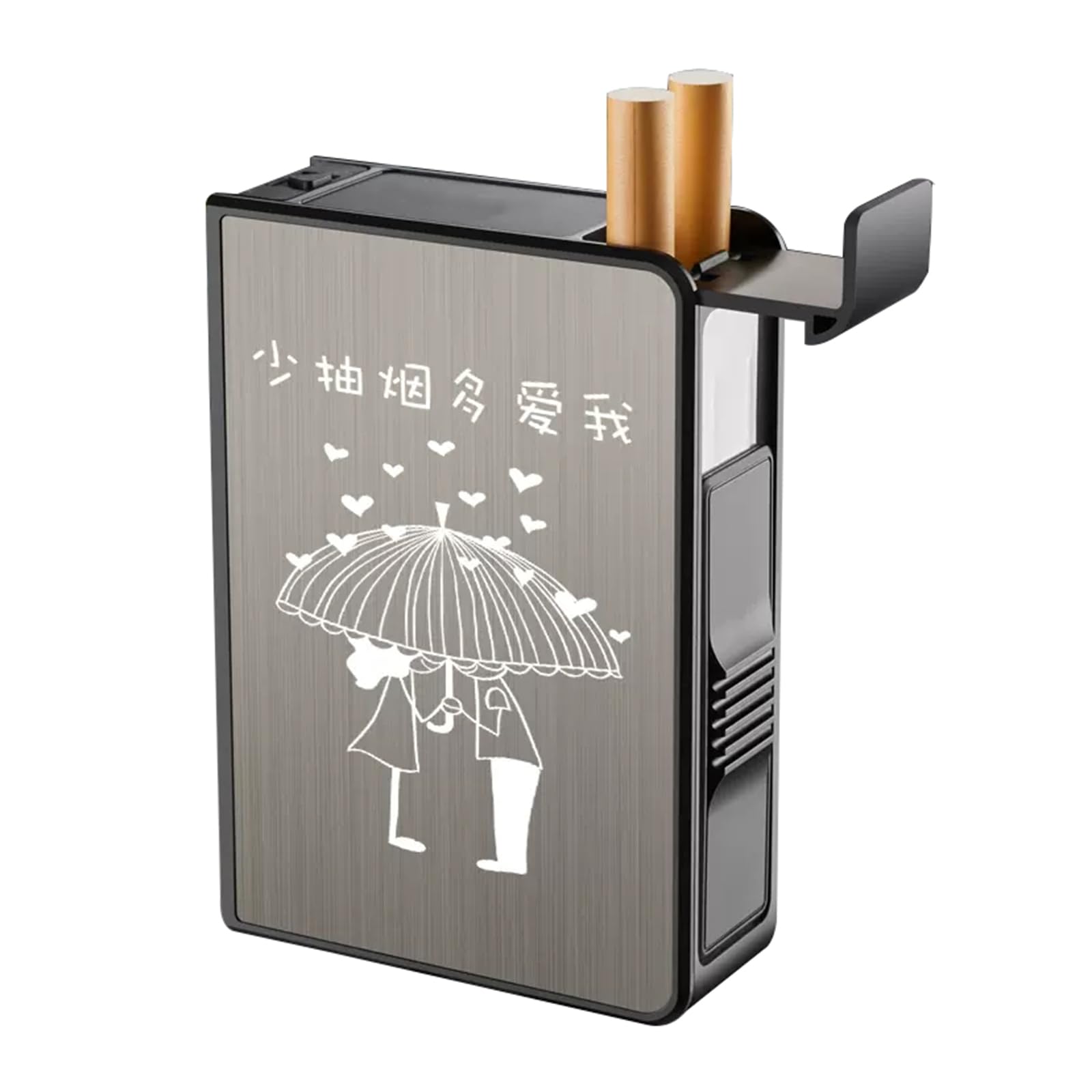 Lorxilar Cigarette Case Cigarette Box Holder 85mm King Size Metal Cigarette Case Holder 20 Capacity,One Size,H