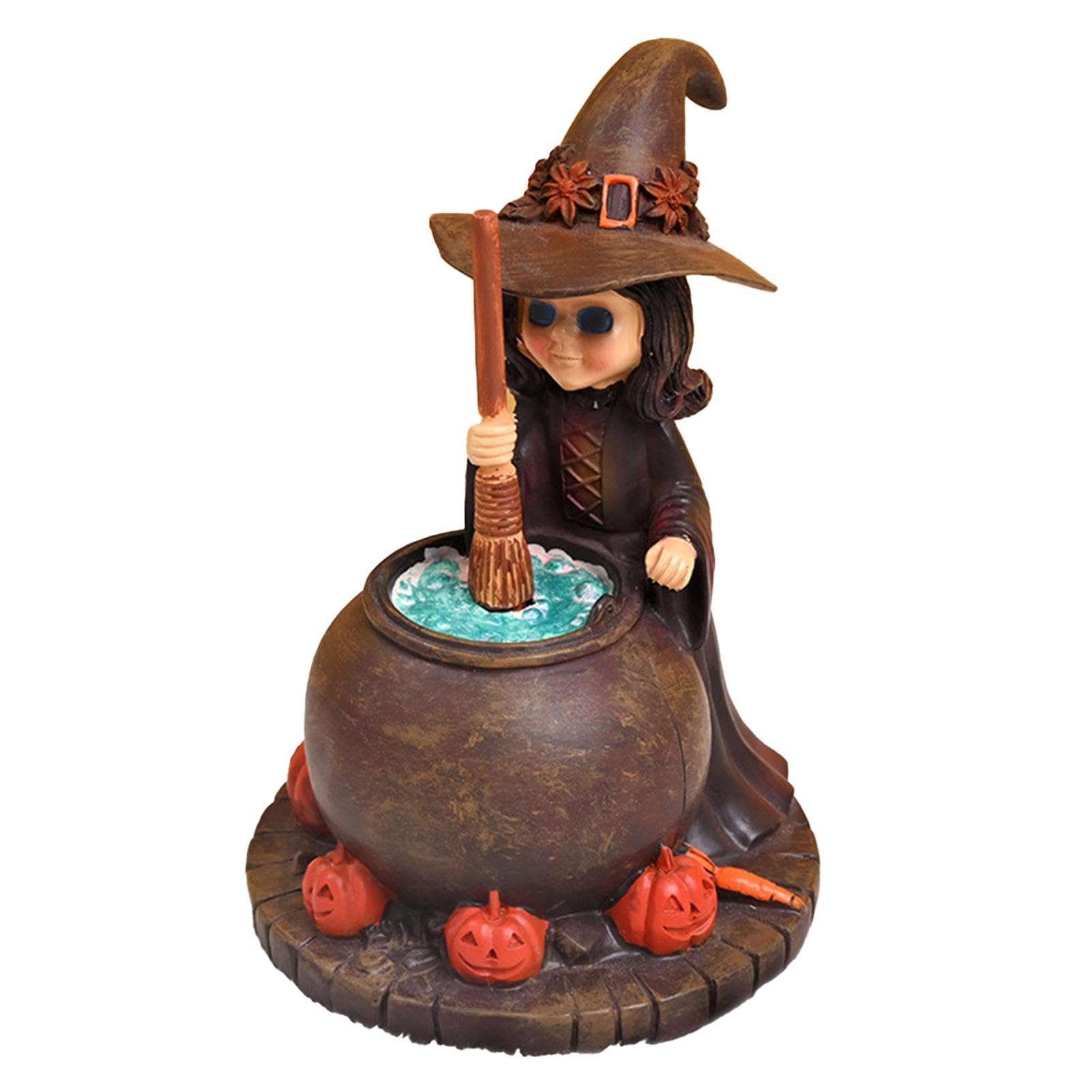 Figurine de chaudron de feu de sorcière, l'idée cadeau idéale pour amateurs d'Halloween