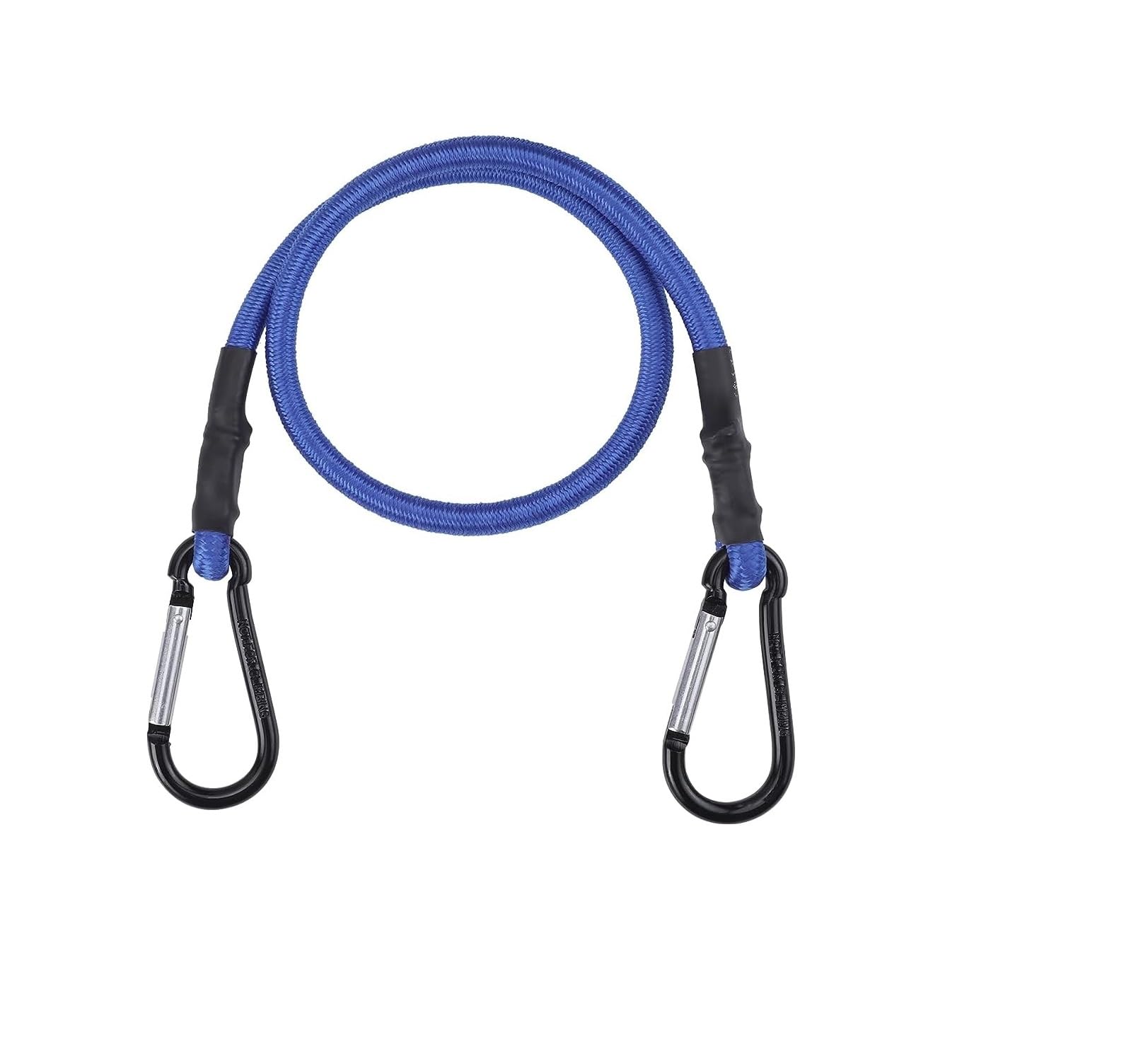 Mr.gadget's Solutions Blue 24 Inch Elastic Rope Lock Bungee Cords With Carabiner Hook Strong Shock Cord Tie Down Set For Luggage Rack,Cargo,Camping,Rv,Hand Carts