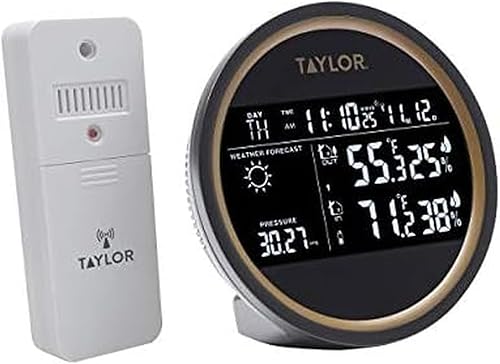 Taylor Precision Products 5282011 - Pronóstico de tiempo digital, color negro