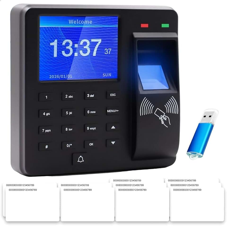 Registro de Tempo para Pequenas Empresas Máquina de Ponto para Pequenas Empresas Relógio de Ponto com Impressão Digital