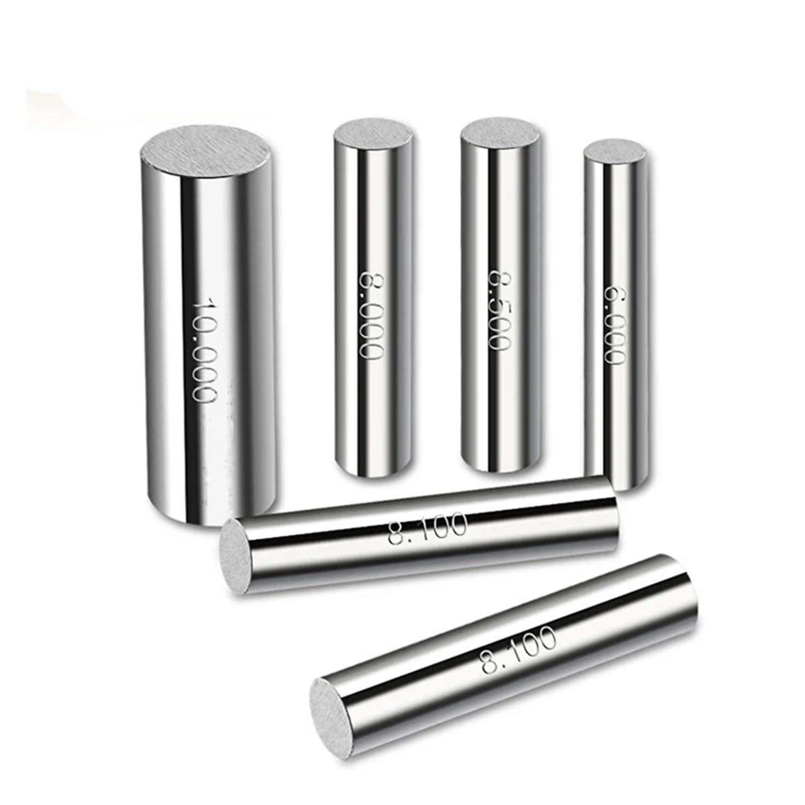 Pin Gage Set 0,30–10,00 mm Stahlstiftlehre, 50 mm Stiftmesswerkzeug, Schritt 0,1 mm, 98 Stück/Menge