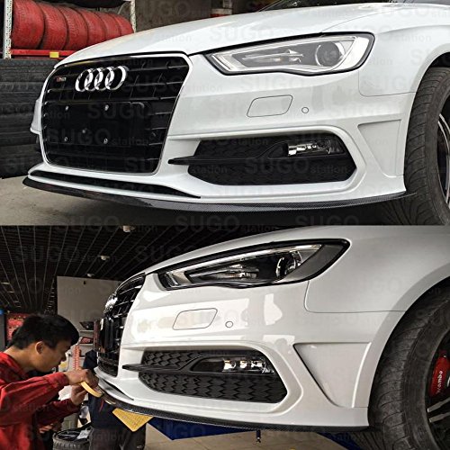 Sugo Racing Jdm Carbon Fiber Black Front Bumper Lip Guard Protector Air Dam 2X98" #TOP4