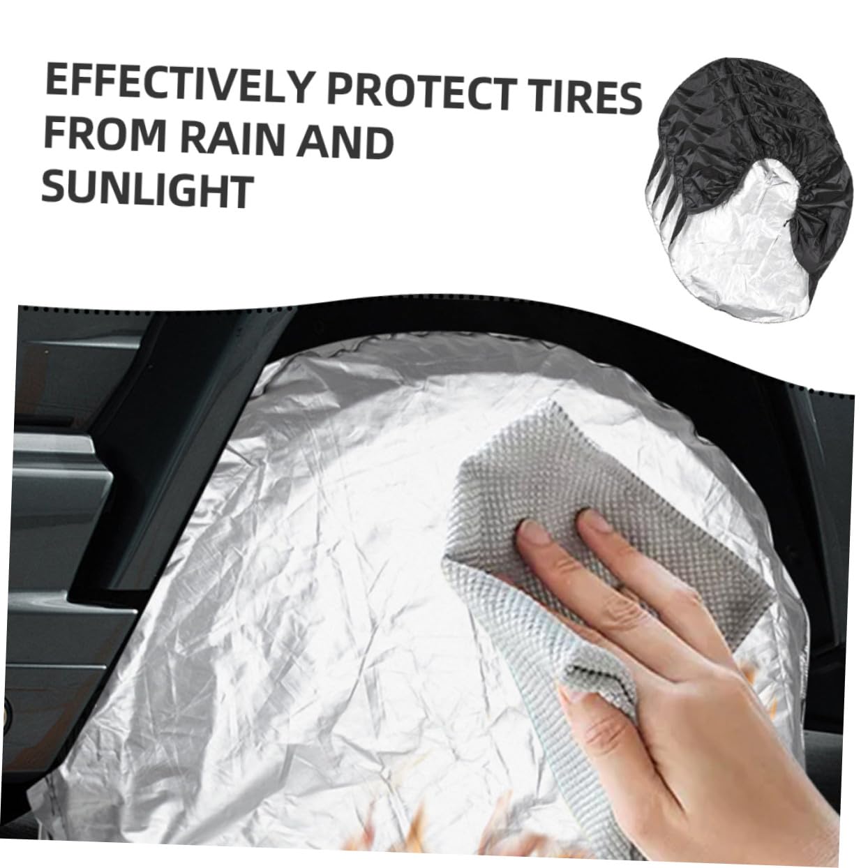 Abaodam 4pezzi Copriruota per Auto e Camper Protezione Copriruota per Pneumatici di Scorta Resistente all Usura