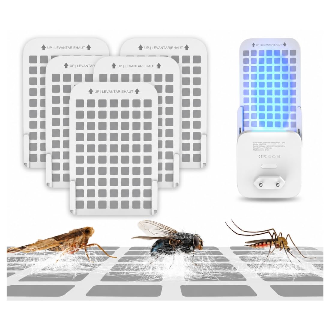 5 Pack Refill Glue Cards Compatible with Mosquitoes Free Trap Refill, Applicable to ZERO MOSQUITOES SMART Device ONLY, Flying Mosquitoes Trap Refill Replacement-image-23