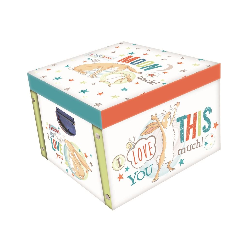 Robert Frederick Collapsible Storage Box-Guess How Much i Love You, Assorted, 40 x 30 x 6 cm