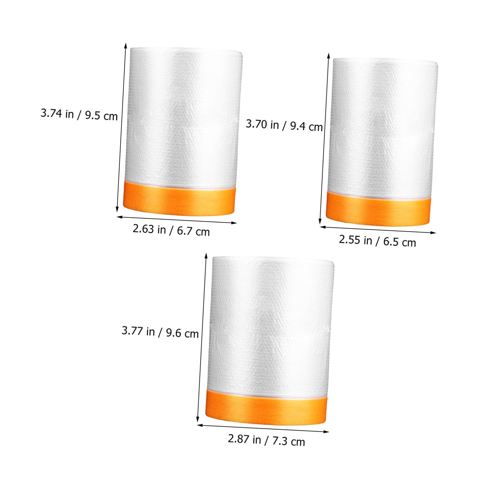 6 Rollen Selbstklebendes Abdeckfolienband aus Maskierpapier und Pe Folie Leicht Entfernbar für Heimrestaurierung und Schutz von Autolack und Wandbildern