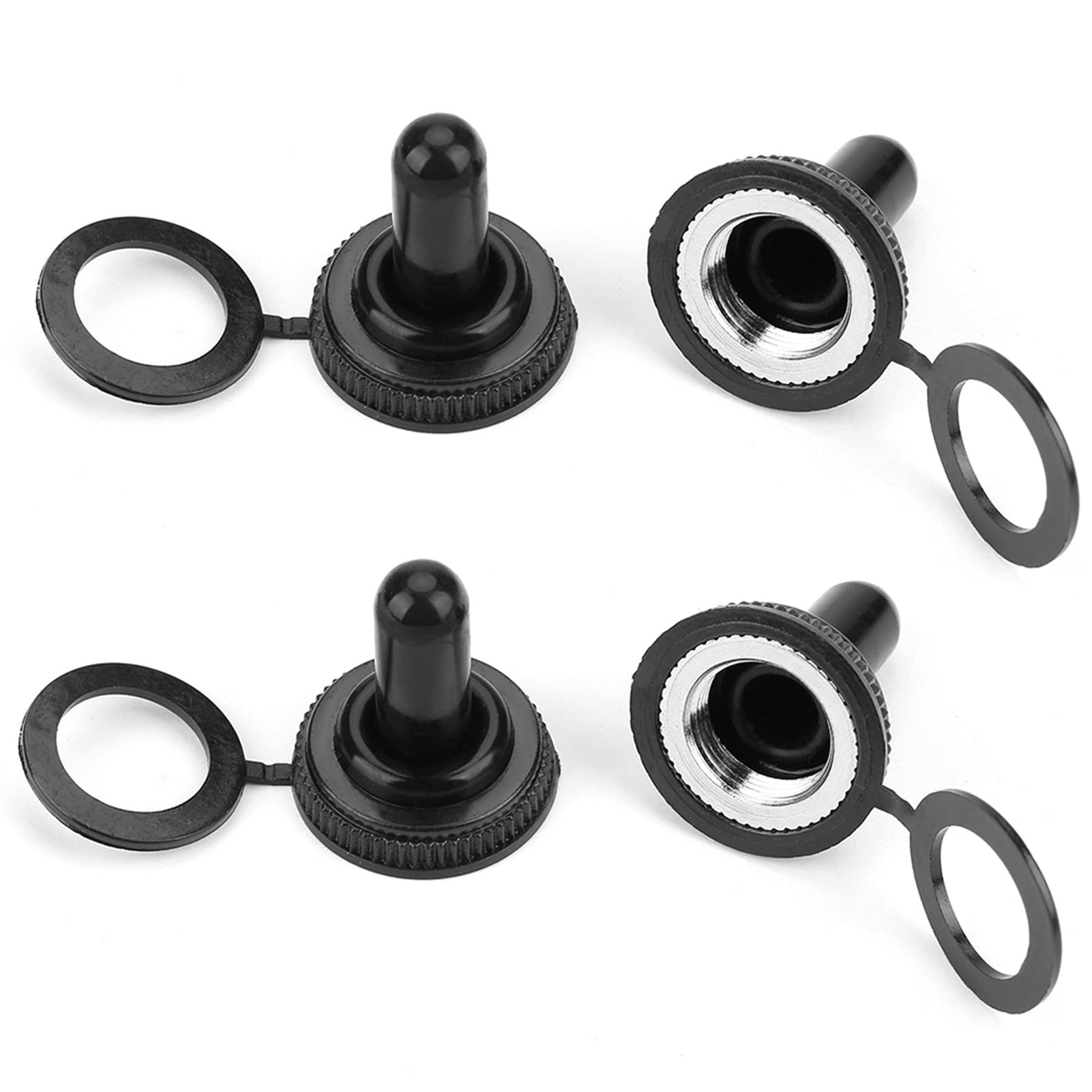 20Pcs 12mm Rocker Toggle Switch Boot Cover - and, Good Insulation, Easy to Mount, 220V Maximum Voltage, Rubber, Iron Material, 73g
