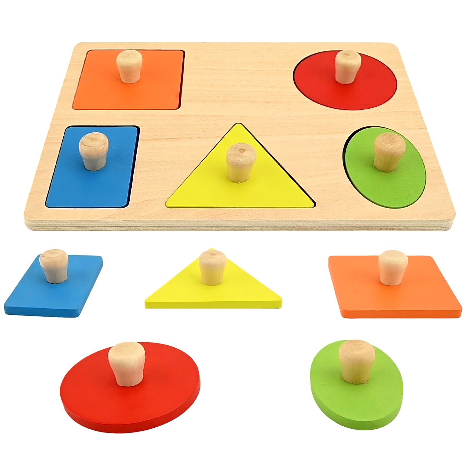 Embhlitfe Baby Puzzle Montessori Toys for 1 Year Old Wooden Baby Toys Early Education for Preschool Educational Jigsaw Puzzles 1 Year Old Girl Boy Birthday Gifts