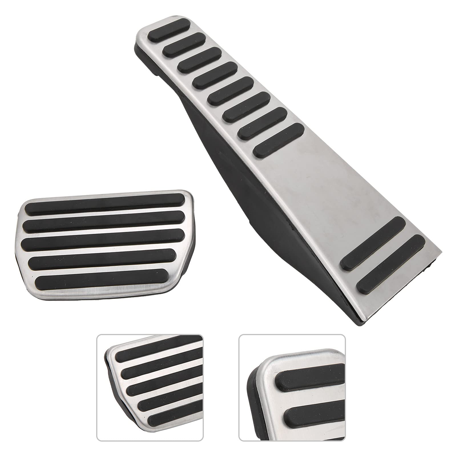 Bremspedal, Auto Gas-/Bremspedal Edelstahl Anti-Rutsch-Pedal-Kit Kompatibel mit XC60/S90/XC90