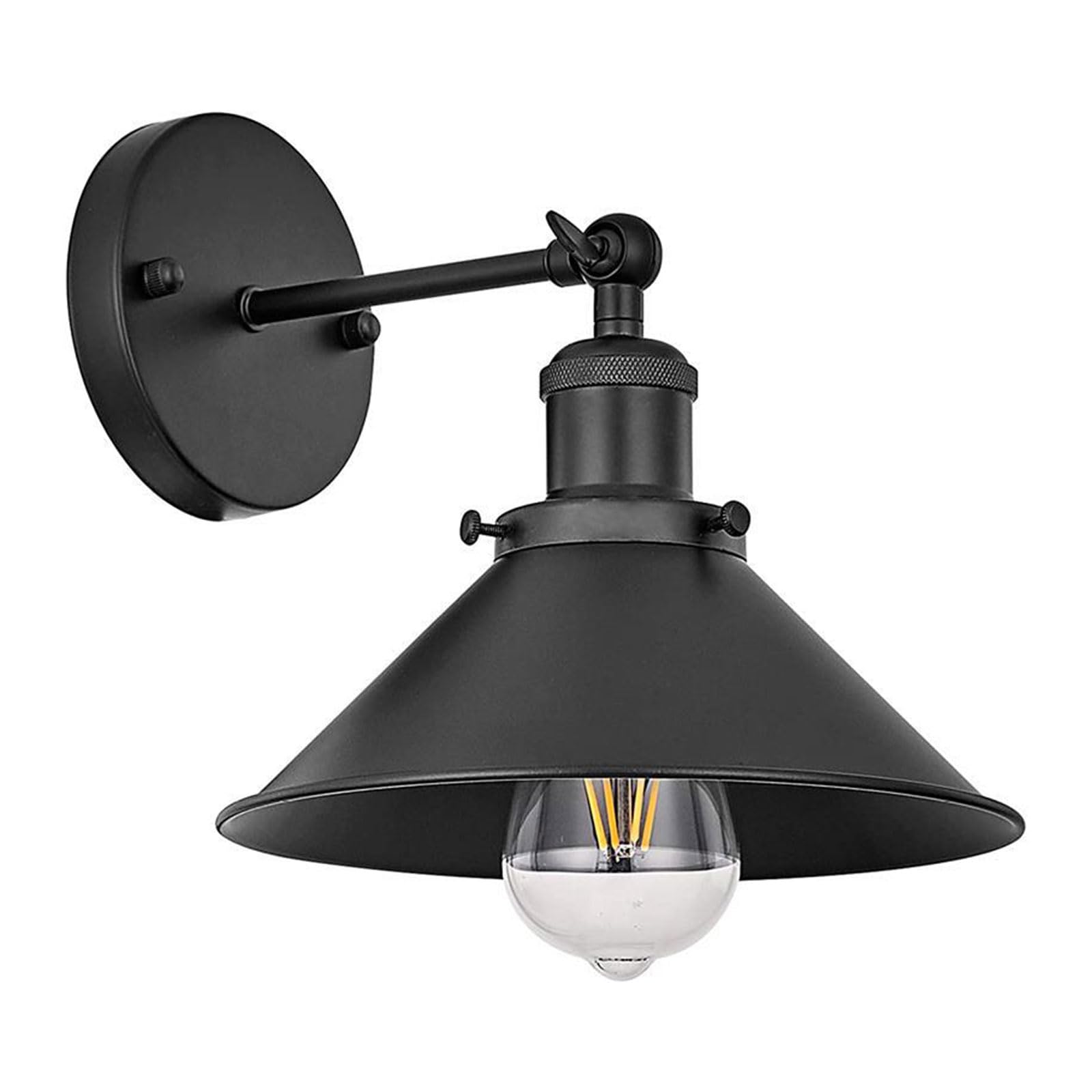 SXSCARKX Industrial Wall Mounted Sconce Bathroom Vanity Light Fixtures - Indoor Lamp with Metal Shade