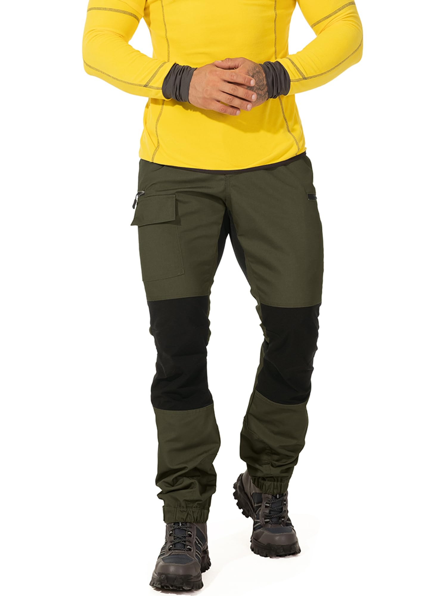 yeyity Wanderhose Herren Outdoor Hosen Robust Atmungsaktiv Langlebig Taktische Hose Arbeitshosen Männer zum Outdoor-Aktivitäten und Außenarbeiten