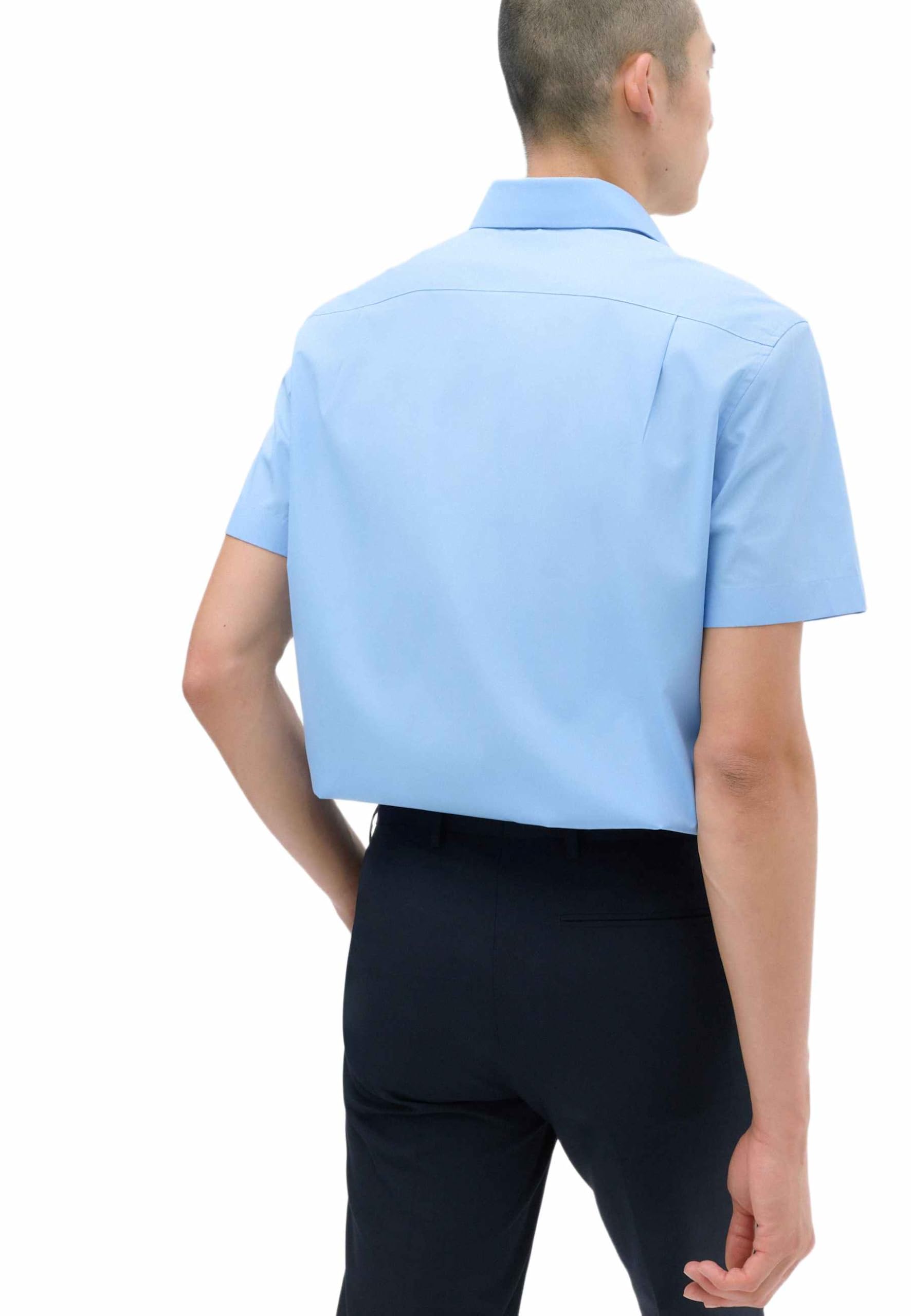 Marks & Spencer Camisas Fáciles de Planchar de Manga Corta para Hombre Pack de 3, Ajuste Normal