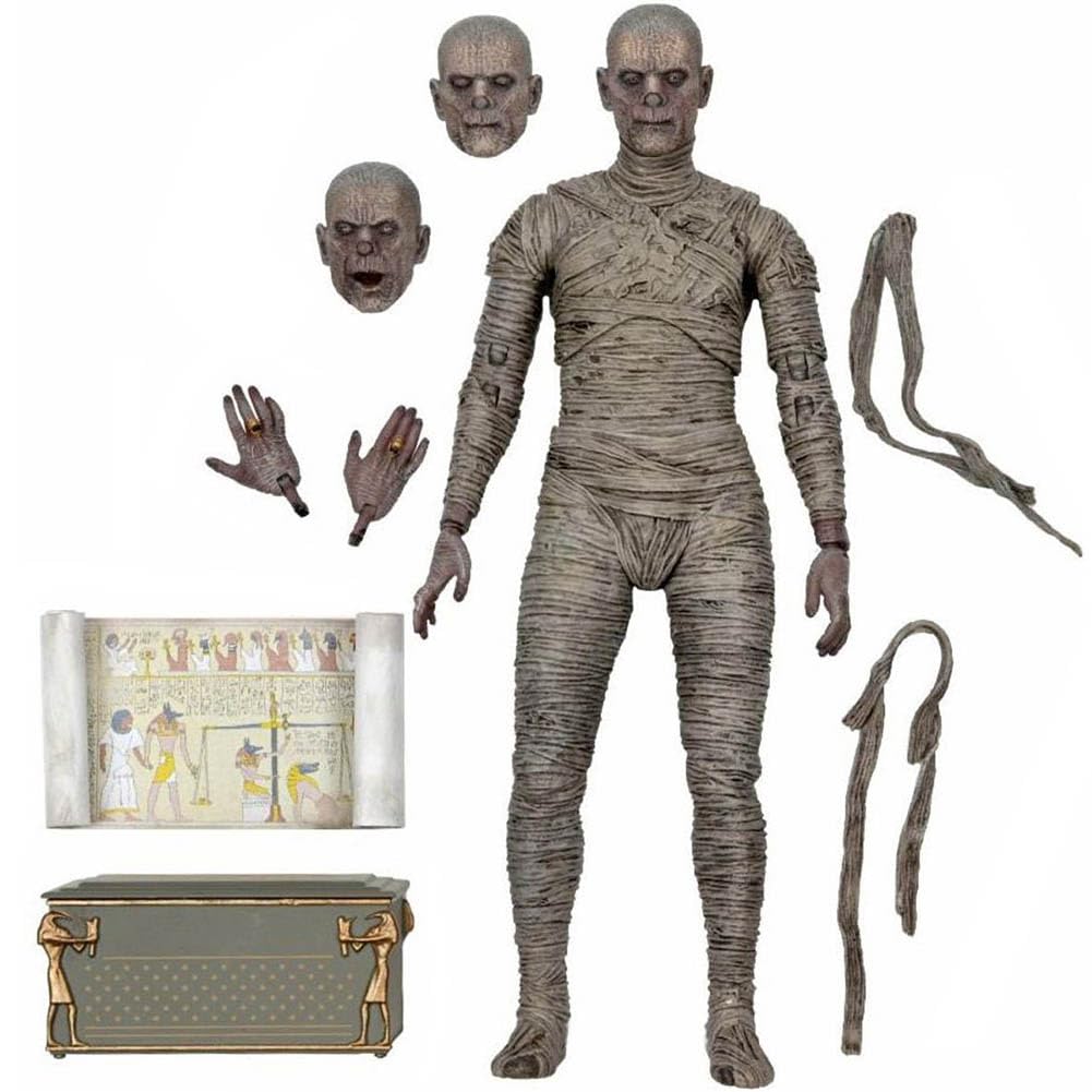 Anjinguang Ultimate Mummy Figure Ultimate Mummy Action Figure Anime Figurine 18cm Movable Joints (with Accessories) Standing Pose Model PVC Statue Collectible Home Decor Gifts