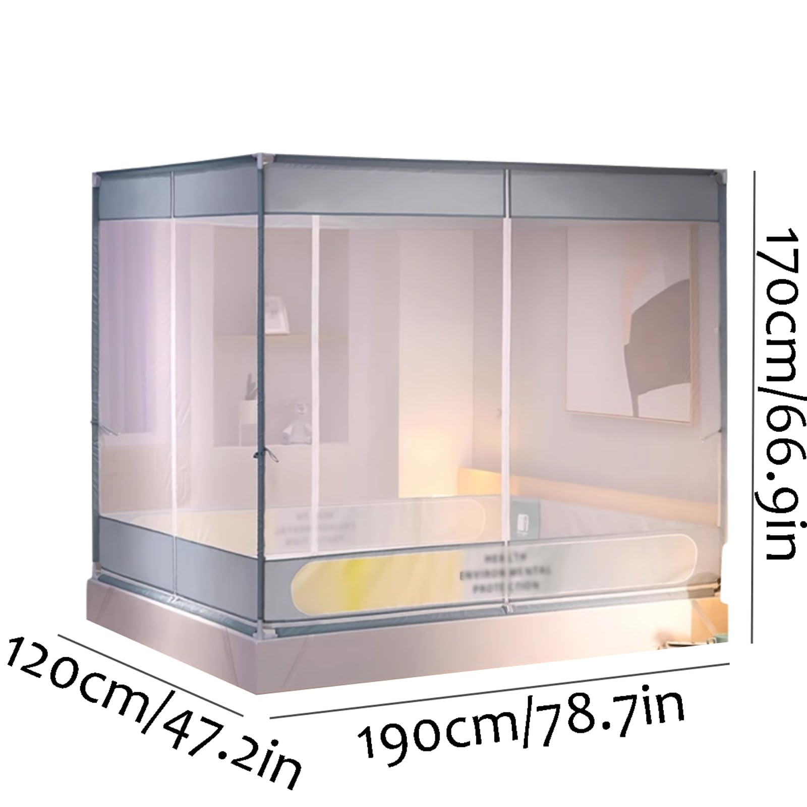 Polyester Folding Mosquito Net Tent Breathable Mosquito Net with Bottom Three Door Mosquito Net Suitable for Home