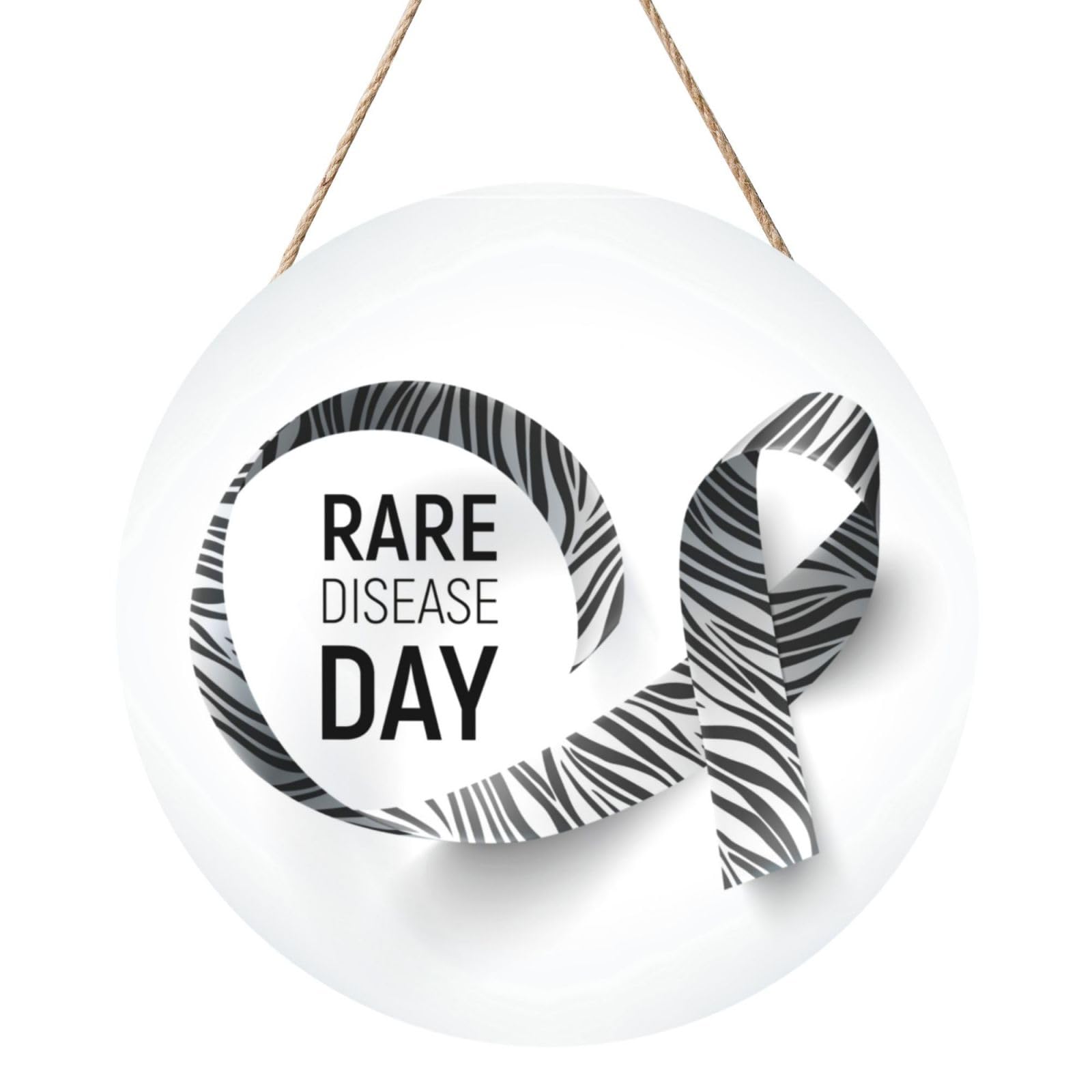 Rare Disease Awareness Day Door Signs Plaques Wood Welcome Sign For Front Door Wall Hanging For Home Farmhouse Office Classroom Party Decoration