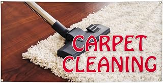Vinyl Banner Multiple Sizes Carpet Cleaning Outdoor Advertising Printing Business Outdoor Weatherproof Industrial Yard Signs 4 Grommets 12x30Inches