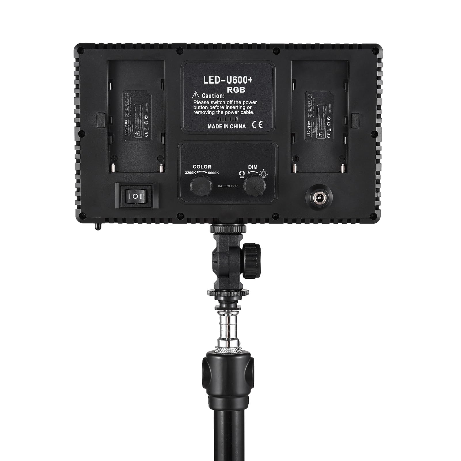 led video light HUIOP Luce fotografica RGB bicolore 36W Pannello luminoso a LED 352 pezzi Perline LED 3200K-5600K Dimmerabile Serie DC/NP Alimentato a batteria con telecomando per paraluce in metallo