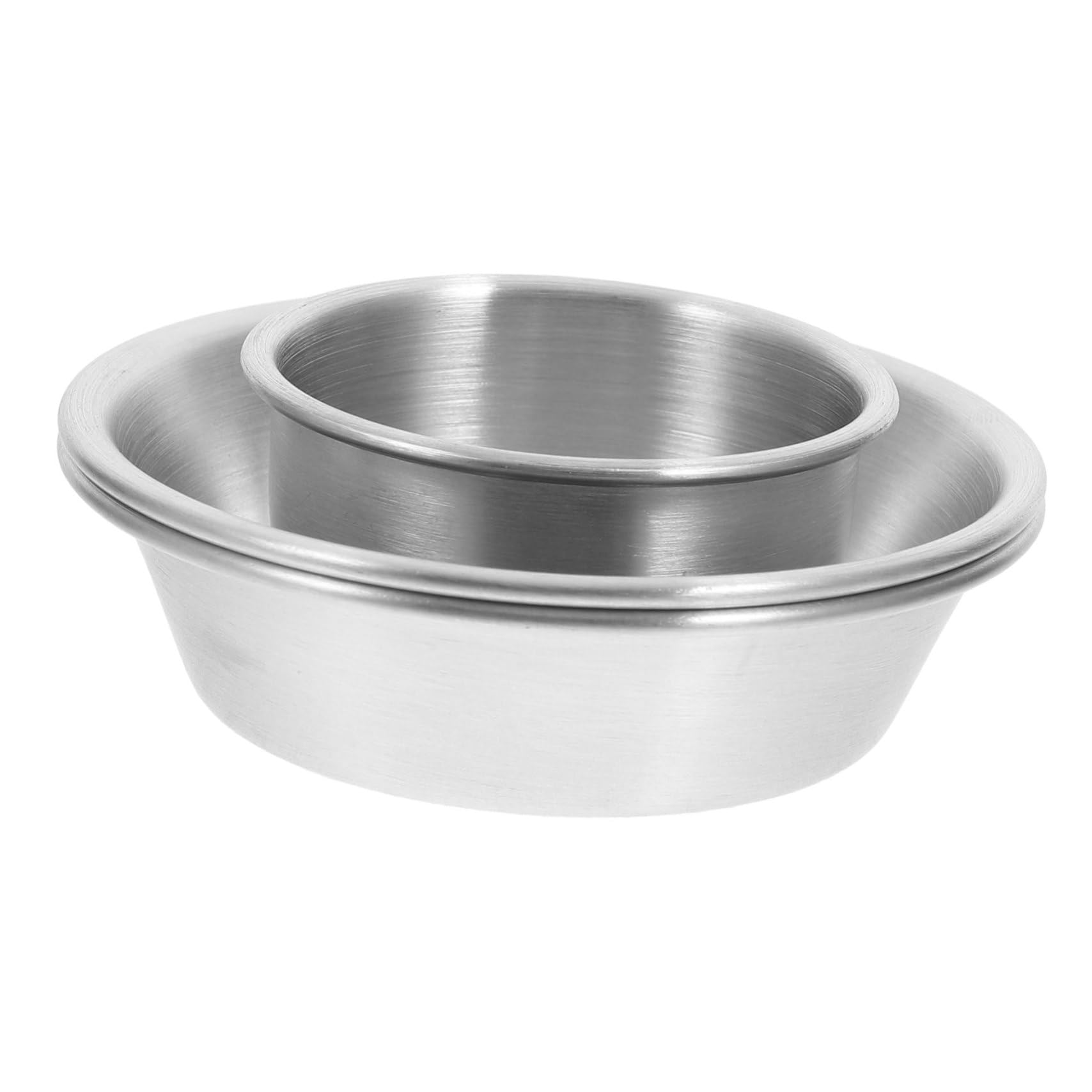 CONGARTENO Set 3 Stainless Steel Dishes and Bowls Round Soy Sauce Dishes Stainless Steel Weighing Pan Sushi Appetizer Plates Individual Saucers Small Metal Bowls Metal Sauce Cups Silver
