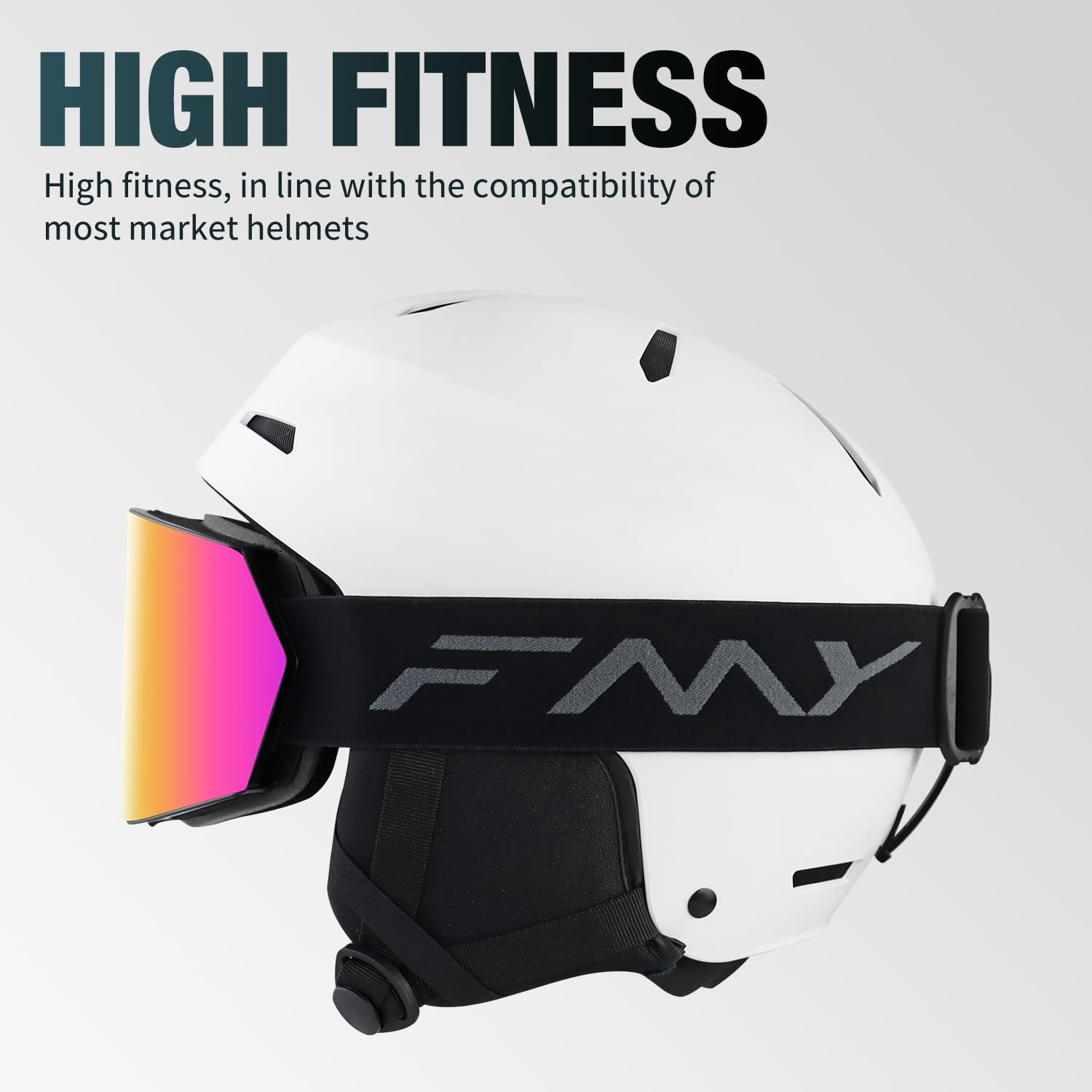 Anti Fog OTG Ski Goggles UV400 Protection - Helmet Compatible for Men Women Youth Skiing Snowboarding,Red