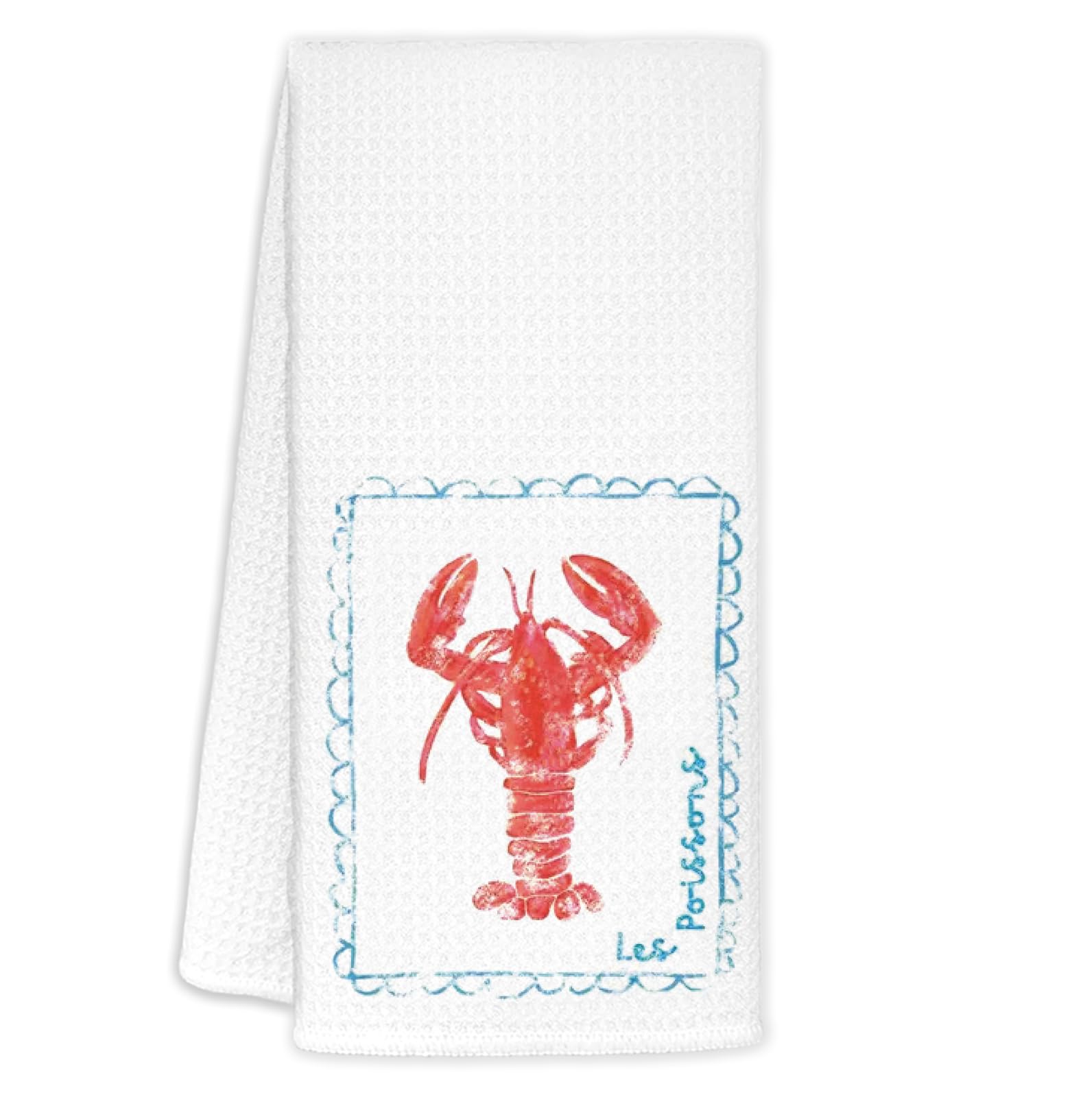 KRHFG Coastal Beach Kitchen Towels Decorative, Lobster Decor Dish Towels, Crawfish Boil Party Supplies, Coastal Beachy Hand Towels Drying Cloth for