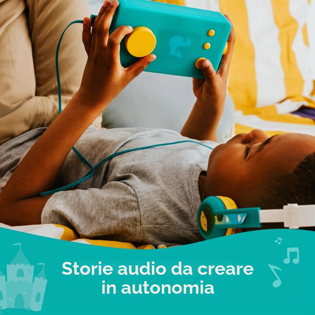 Lunii 3 Libri audio per bambini da 5 anni narratrice interattiva Ma Fabbrica Mago di Oz, Il Principe di Motordu, La sveglia dei Draghi – Confezione 30, 4h23 di ascolto-Scatola di Storie, 3760361141916