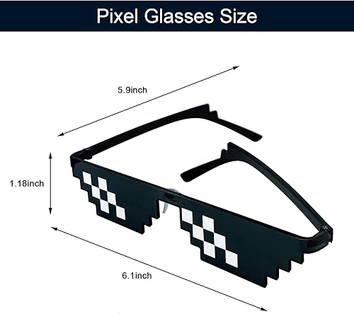 Miniatura 2 de Anteojos de sol pixelados para fiesta Thug Life