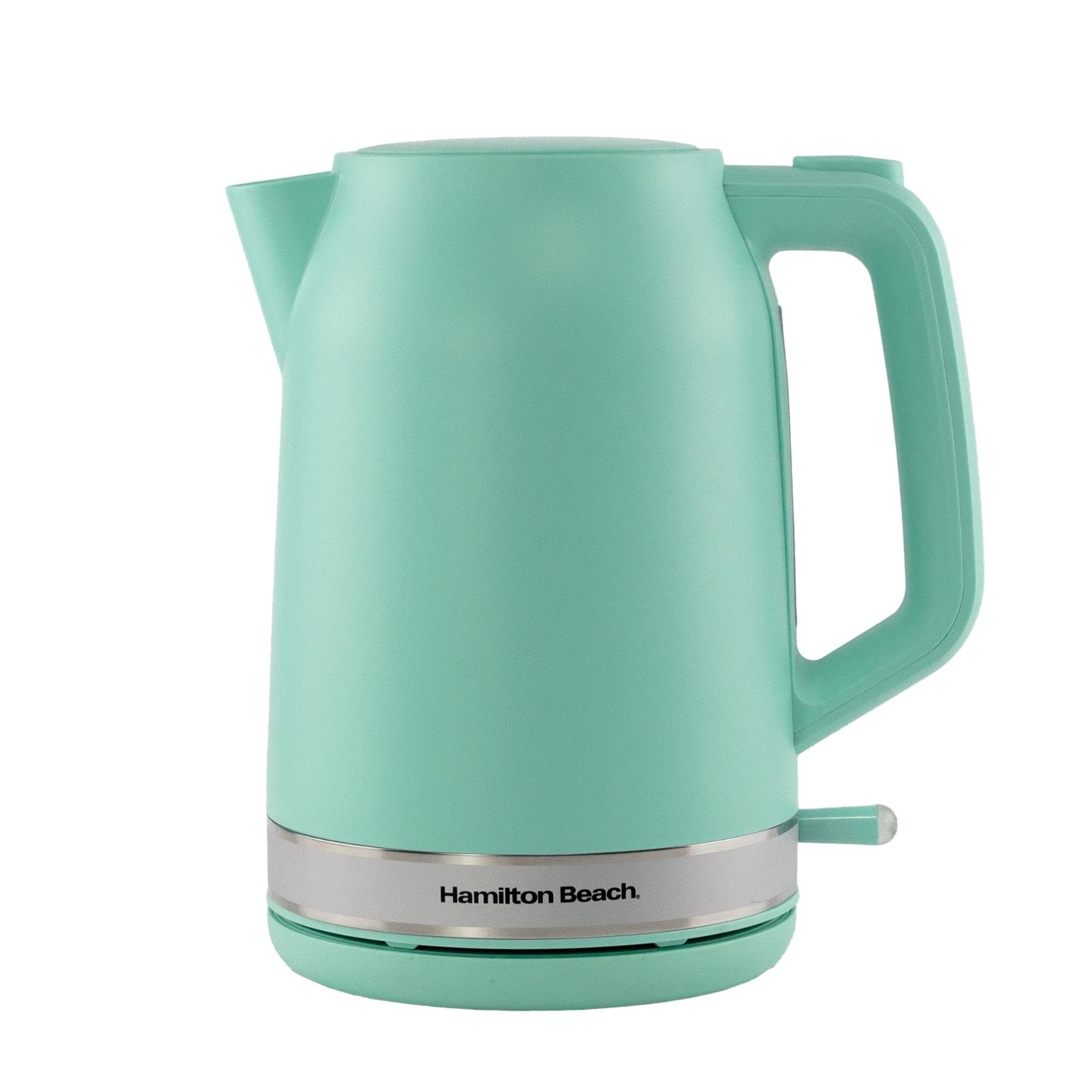 Hamilton Beach Electric Kettle, Ella, 1.7L, Boil Dry Protection, Auto Shut Off, Detachable Filter, Lift & Grip Handle, Push Button Lid, Water Level Window, UK Strix Technology, Matte Mint - HBK3045MM