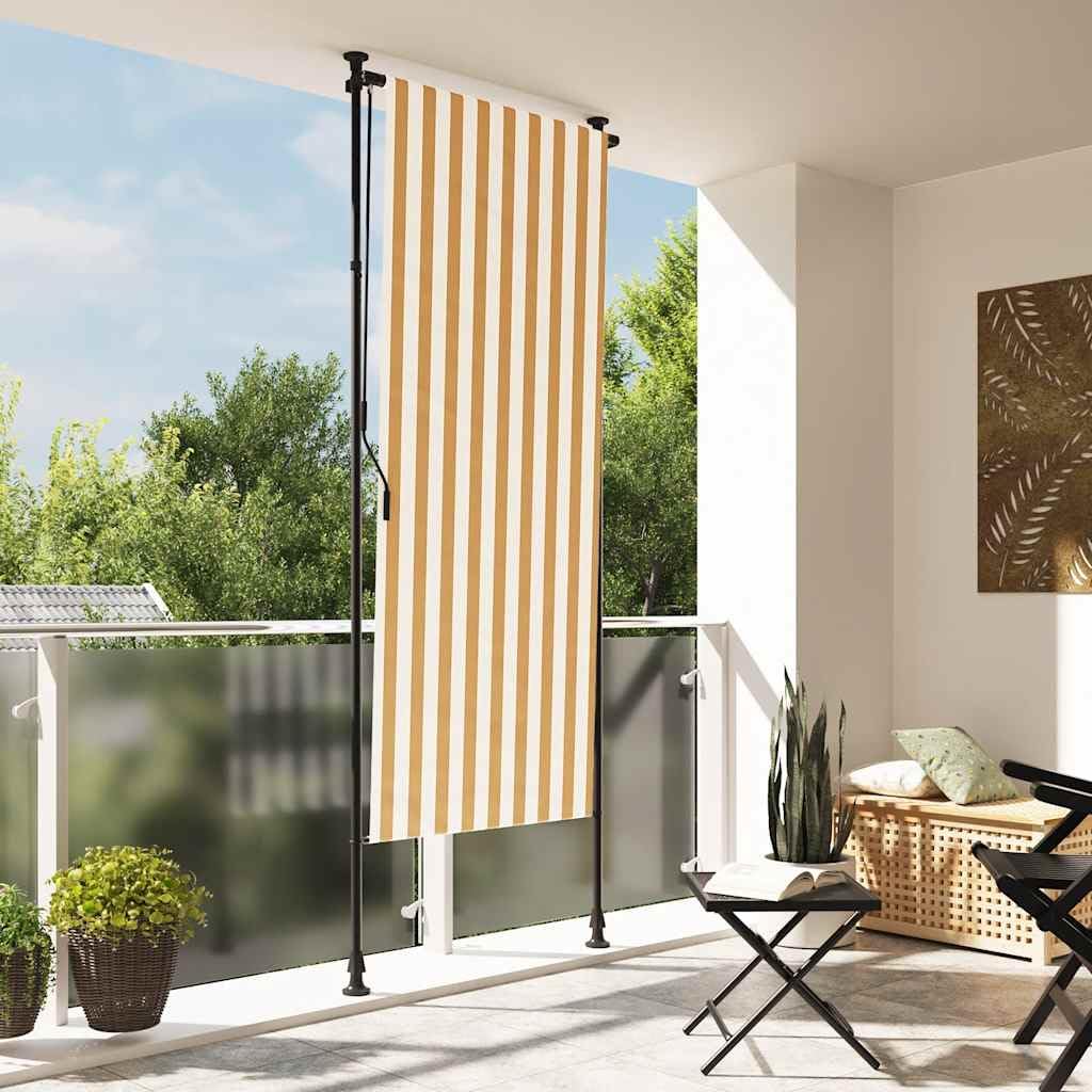 Tenda avvolgibile per esterni, 120 x 270 cm, tenda da sole verticale con manovella, per balcone e terrazza, estensibile, regolabile in altezza, 225-275 cm, acciaio antracite