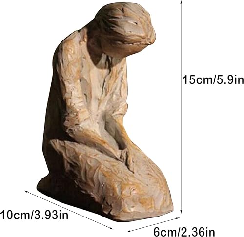 Miniatura 5 de Figuras de mujer esculpidas pintadas a mano estatua de resina para decoración del hogar dulce hora de la hermosa hecha a mano escultura inspiradora