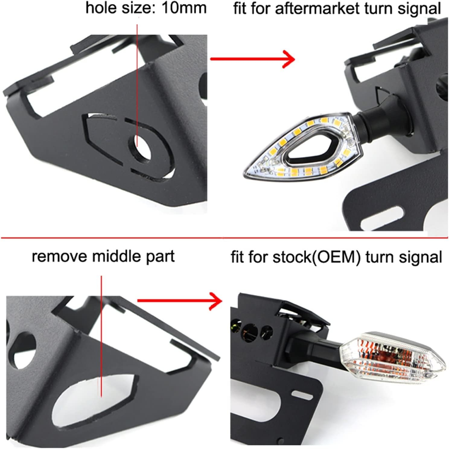Compatible with Yamaha FZ-07 / MT- 07 2014-2020 MT07 R7 2021-2022 Number License Plate Holder Frame Rear Tail Tidy Fender Eliminator Kit