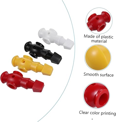 Miniatura 2 de BESPORTBLE 4 unids Juguetes Parte Dynamo Style Desktop Fun Toy Parts Torneo Fútbol Negro Máquina Futbolín Hombres Rojo Blanco Juego Amarillo Jugador