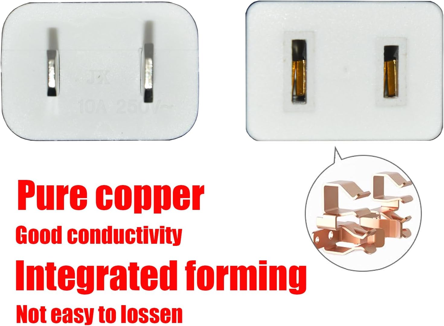 15FT White Thin Extension Cord 2 Prong Extension Cord for Indoor Use Outdoor Use with Single Outlet - Ideal for Holiday Lights, Lamps, Cameras, Appliance (1 Pack)
